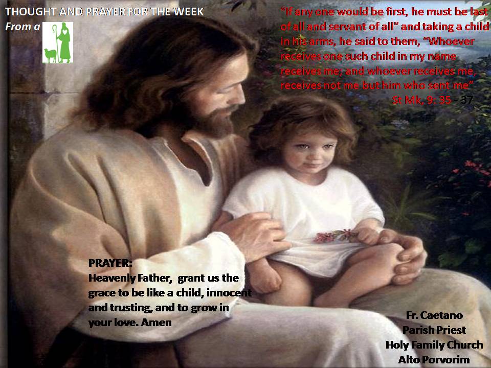 Thought & Prayer for the week – 23/09/2018 – Holy Family Church